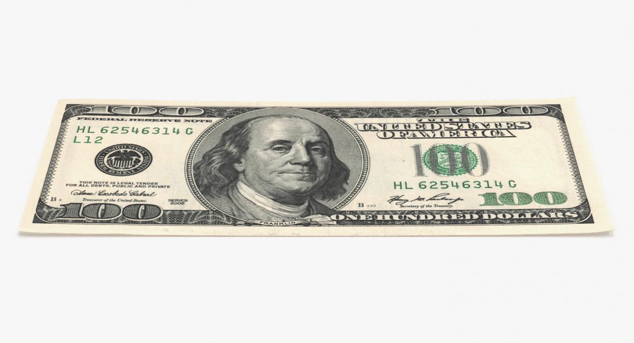 3D model One Hundred Dollar Bills 3D Models Collection