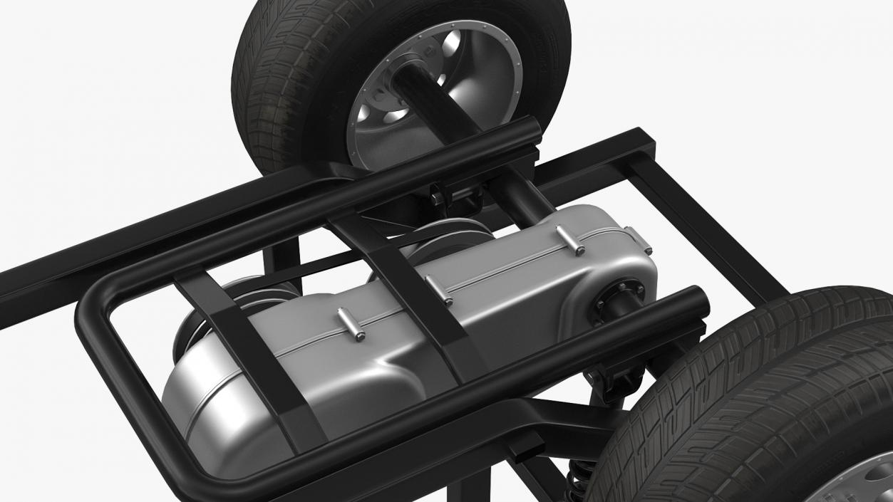 Golf Cart Chassis with Engine 3D model