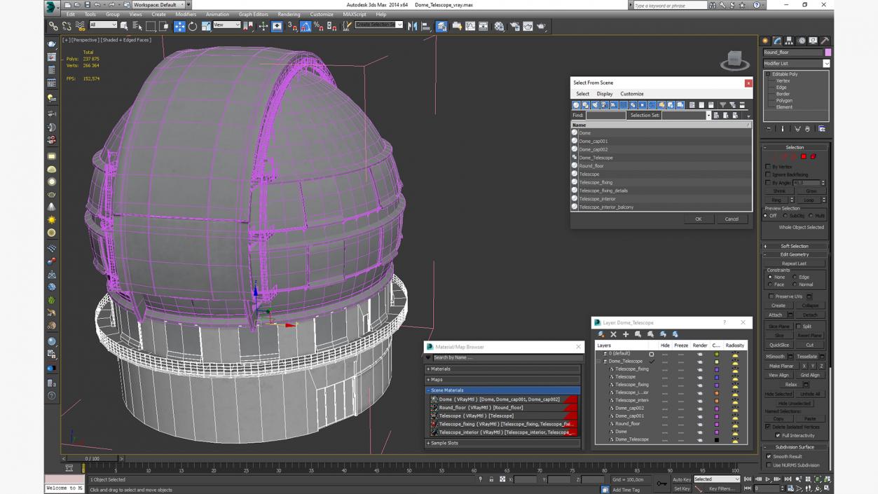 Dome Telescope 3D model