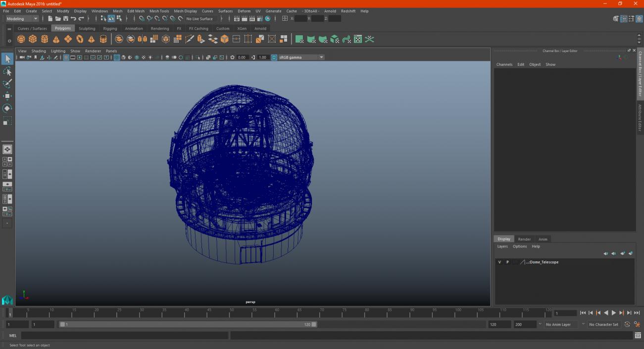 Dome Telescope 3D model