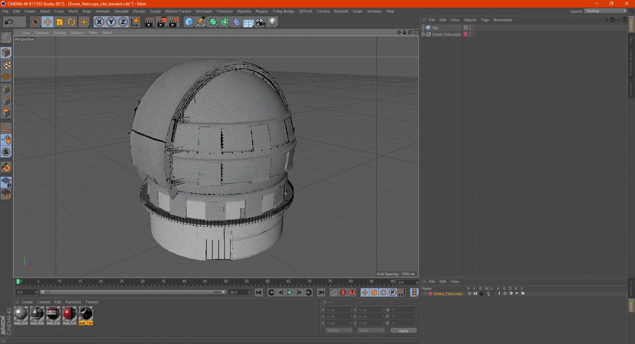 Dome Telescope 3D model