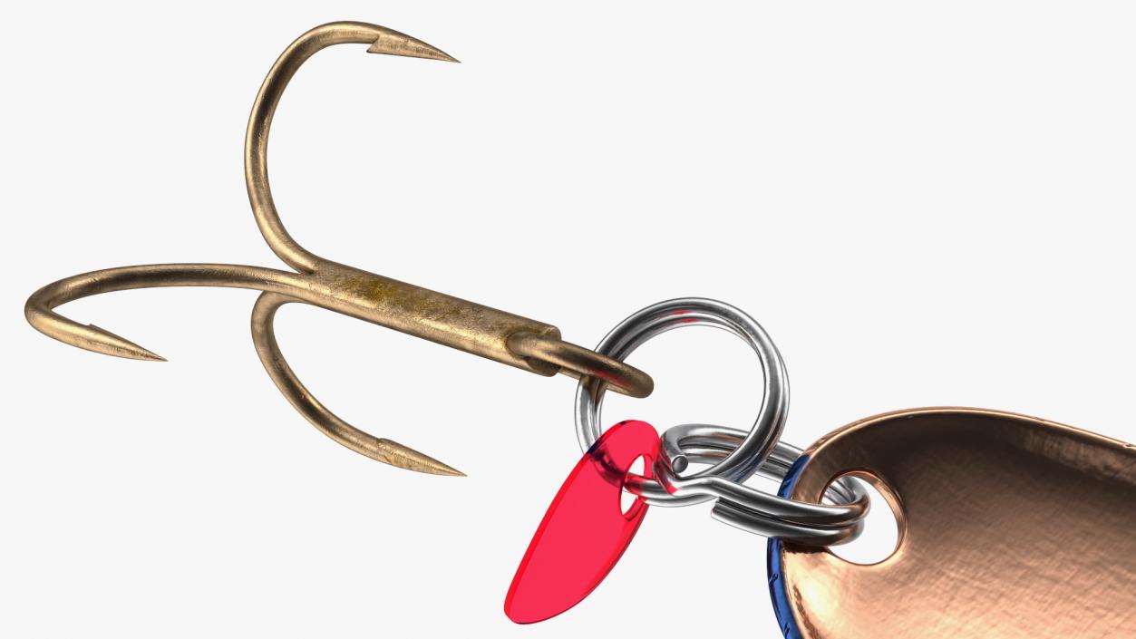 3D Copper Blue Trolling Spoon Lure