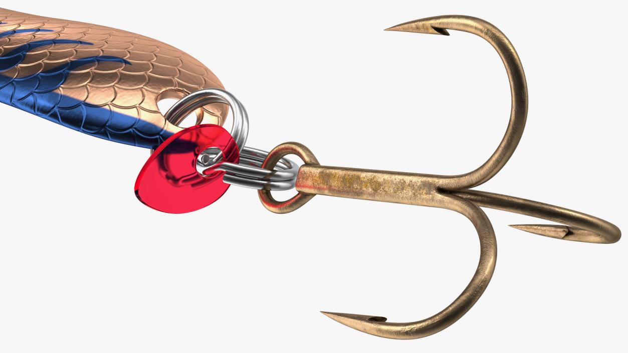 3D Copper Blue Trolling Spoon Lure