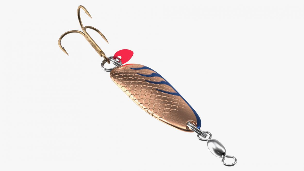 3D Copper Blue Trolling Spoon Lure