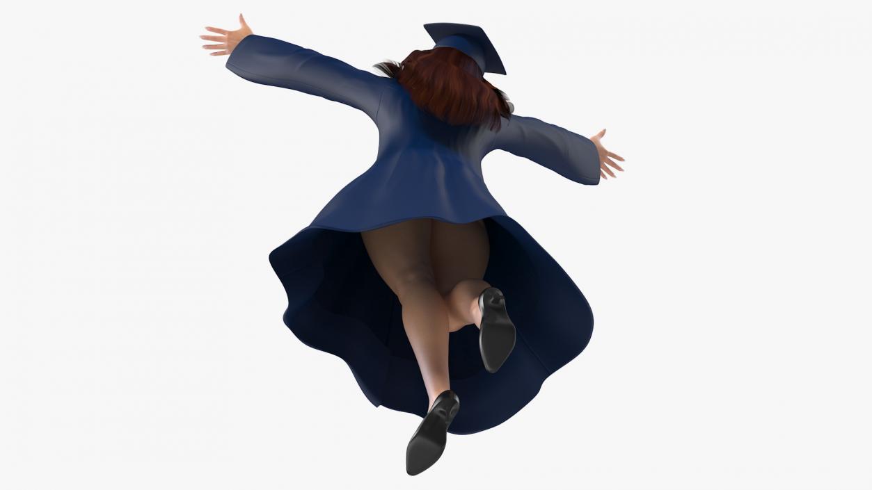 3D model Graduating Student Celebrating Pose