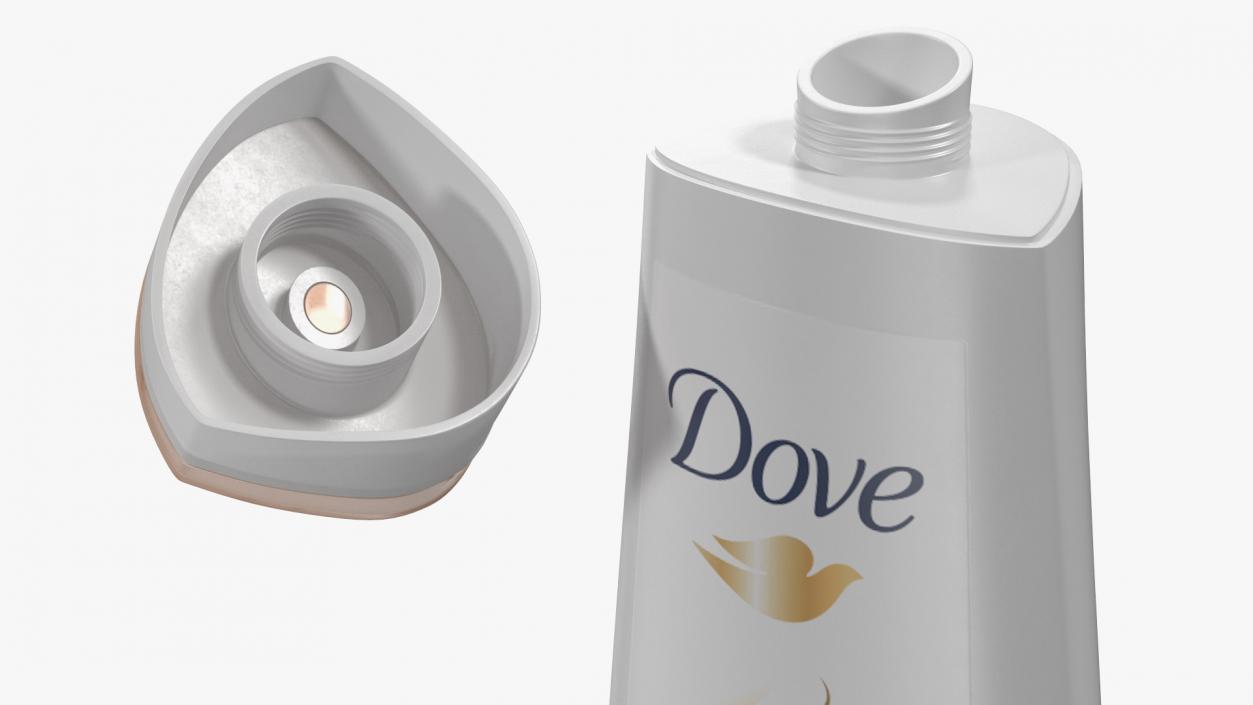 Dove Nourishing Oil Care Shampoo Bottle 3D model