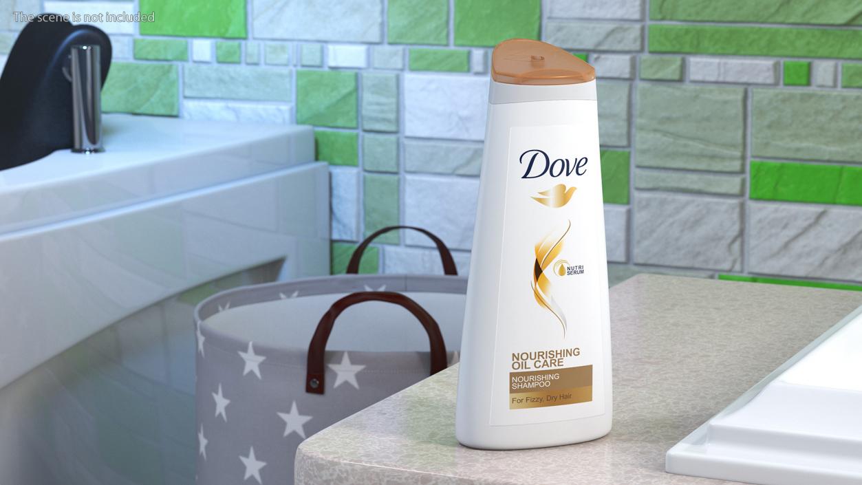 Dove Nourishing Oil Care Shampoo Bottle 3D model