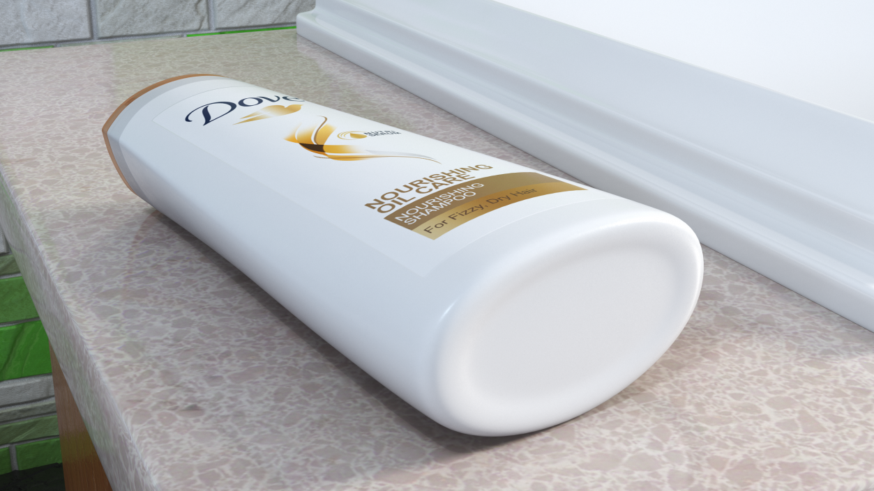 Dove Nourishing Oil Care Shampoo Bottle 3D model