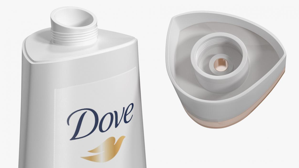 Dove Nourishing Oil Care Shampoo Bottle 3D model