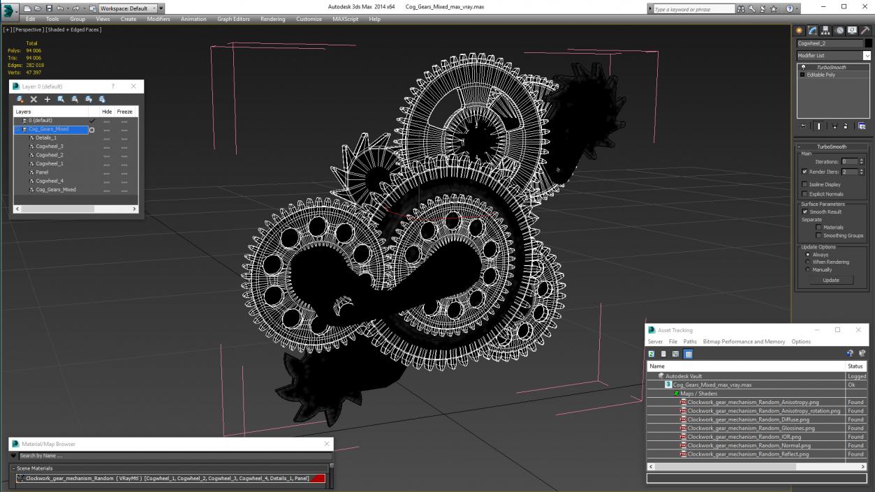 3D model Cog Gears Mixed