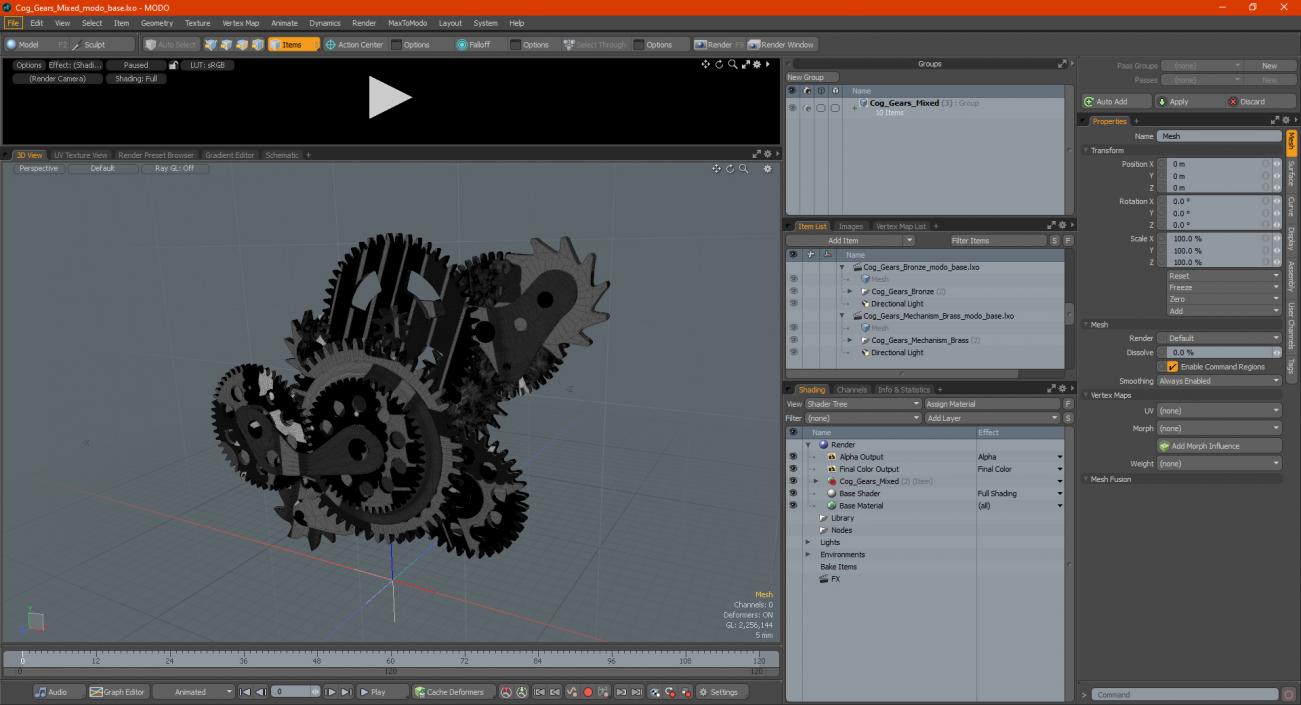 3D model Cog Gears Mixed