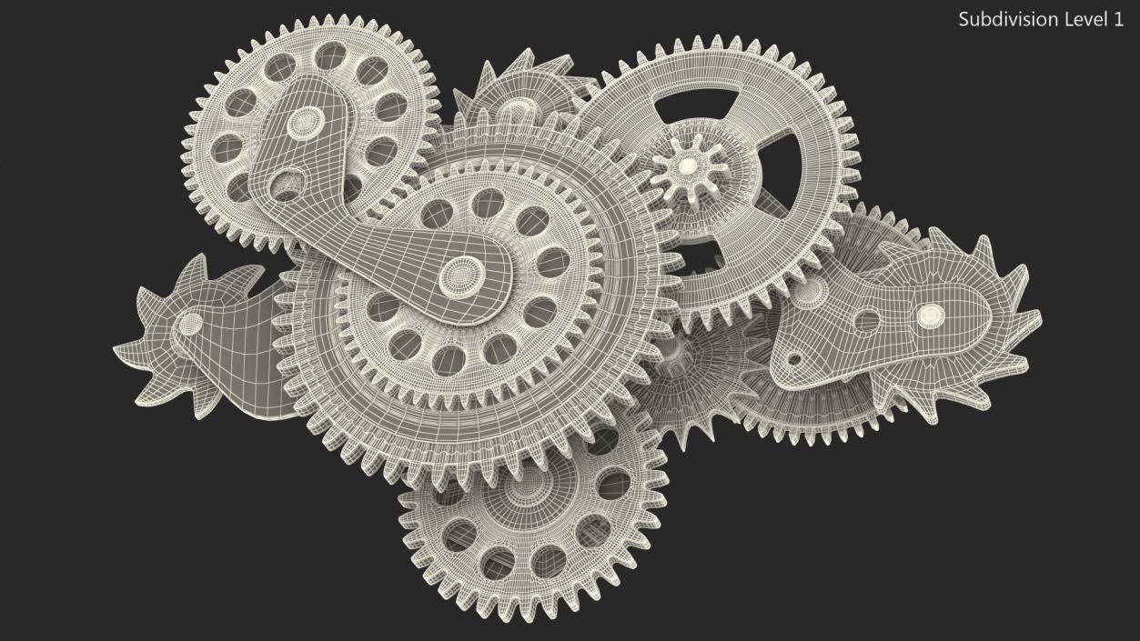 3D model Cog Gears Mixed