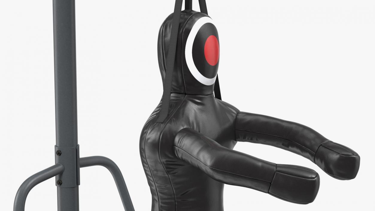 Leather Grappling Dummy with Stand 3D model