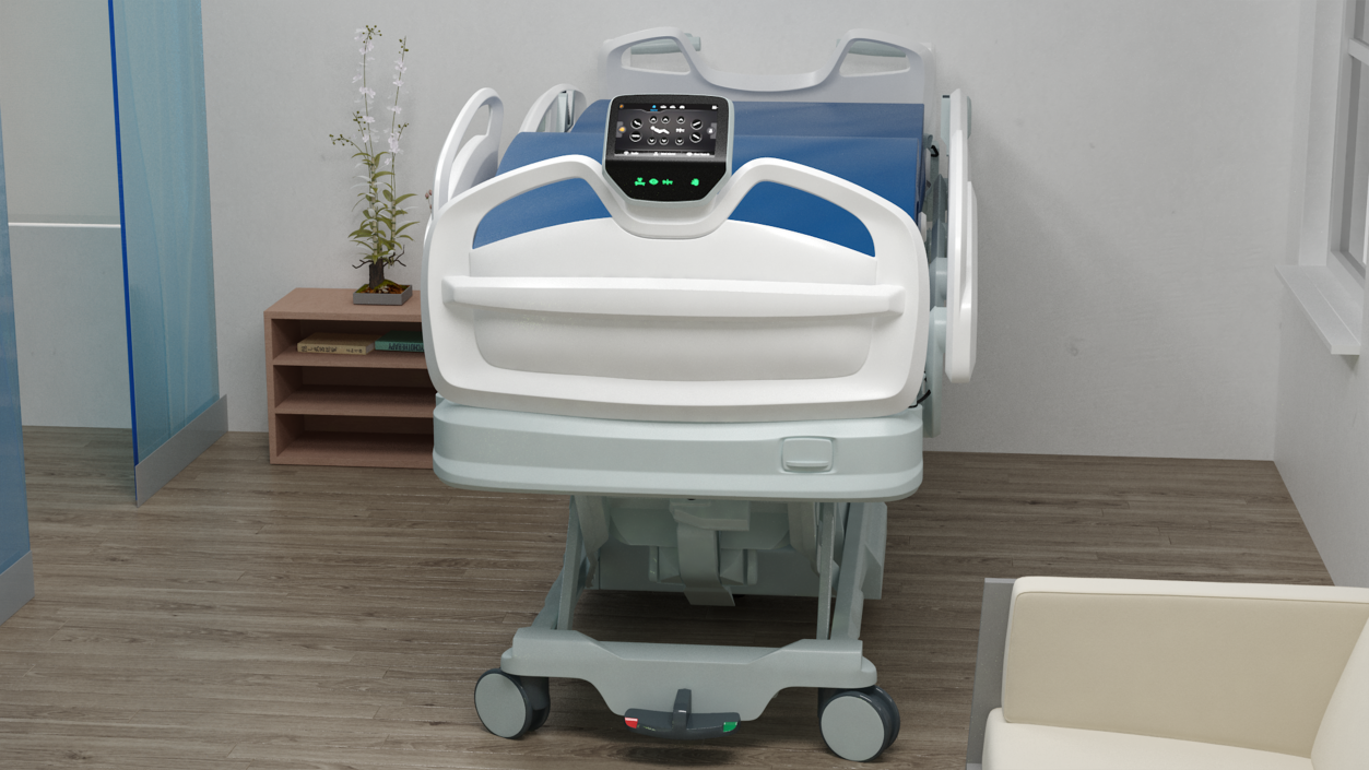 3D model Smart Hospital Bed Rigged