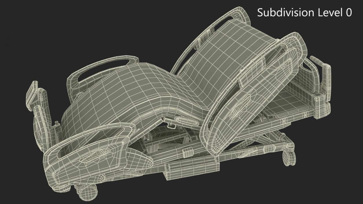 3D model Smart Hospital Bed Rigged