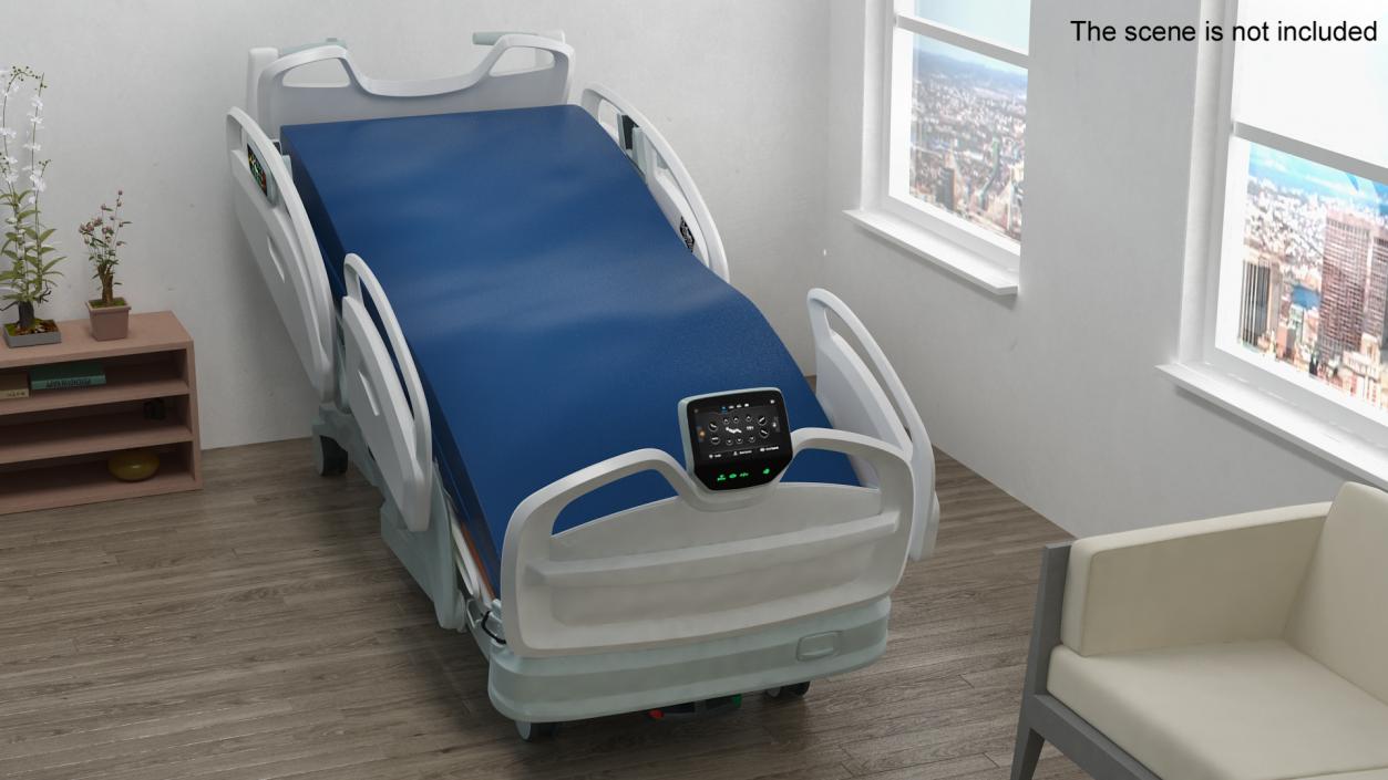 3D model Smart Hospital Bed Rigged