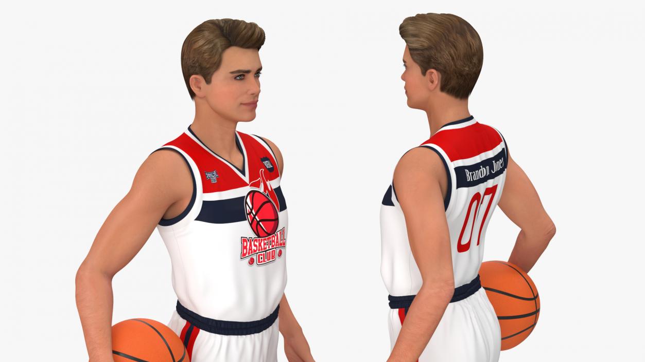 3D Basketball Player with Shoe Bag