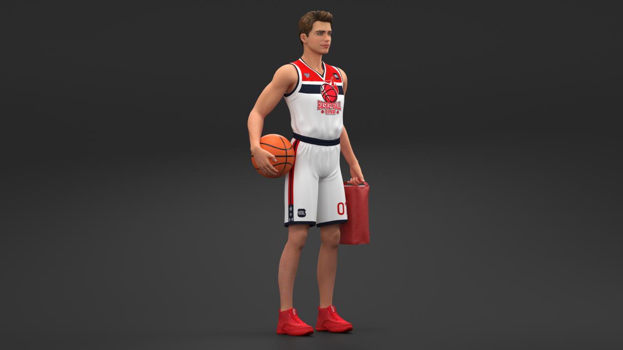 3D Basketball Player with Shoe Bag