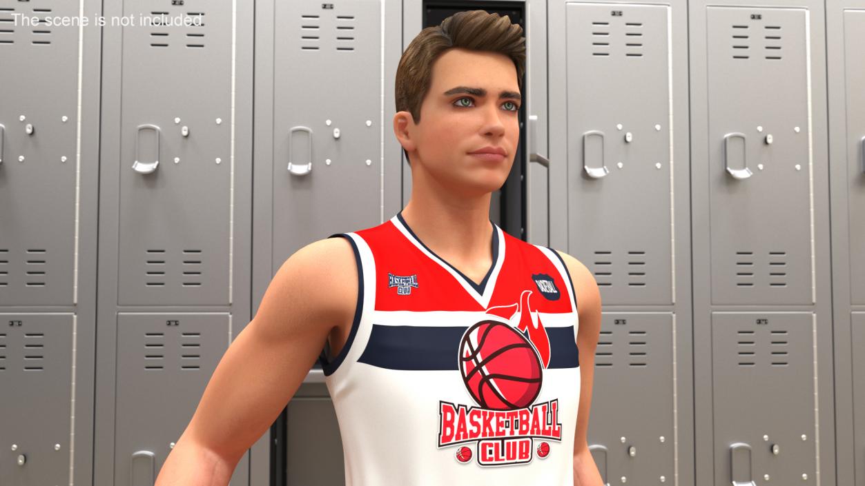 3D Basketball Player with Shoe Bag