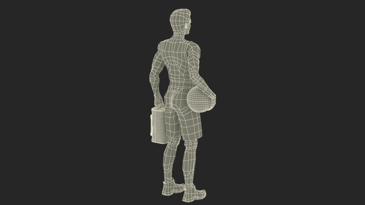 3D Basketball Player with Shoe Bag