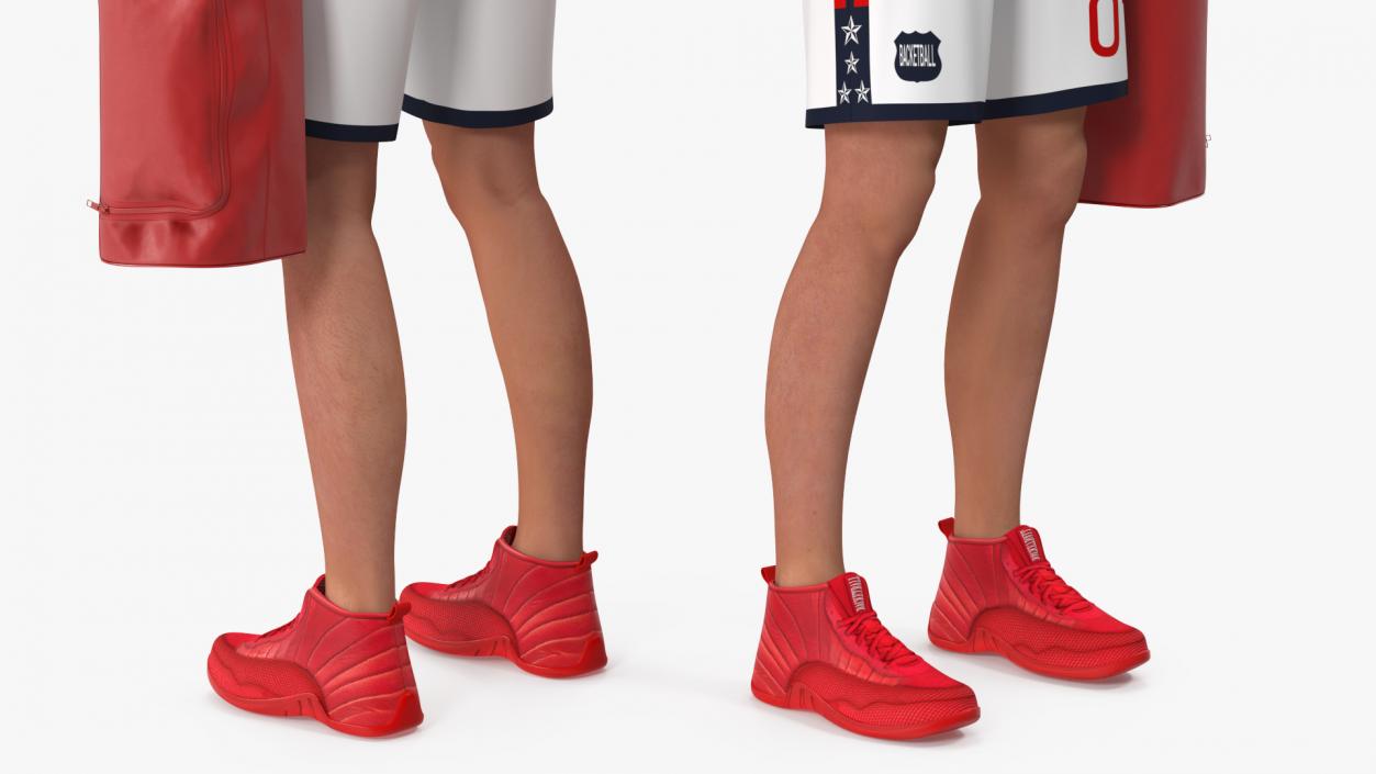 3D Basketball Player with Shoe Bag