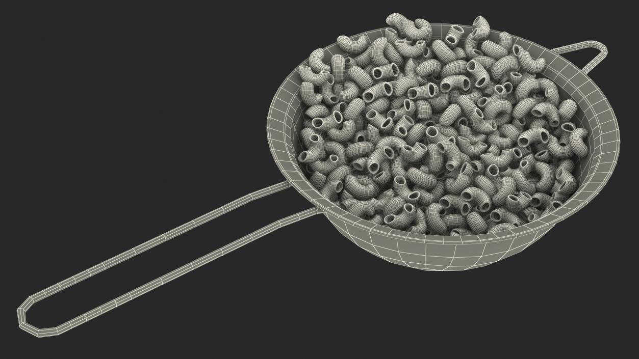 Cooked Elbows Pasta 3D model