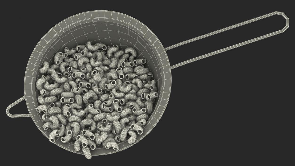 Cooked Elbows Pasta 3D model