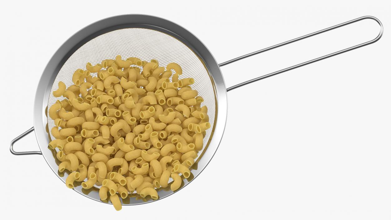 Cooked Elbows Pasta 3D model