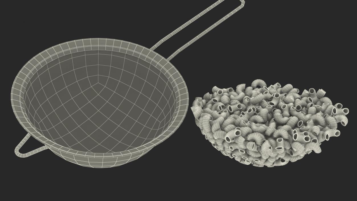 Cooked Elbows Pasta 3D model