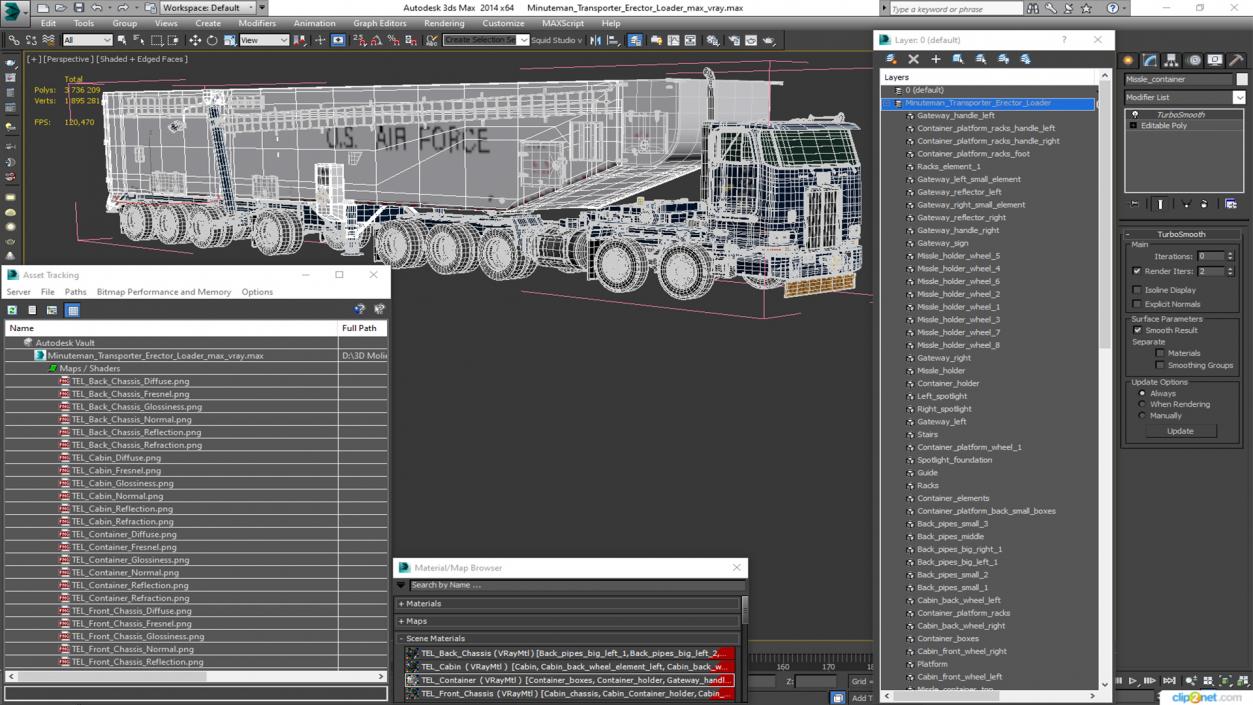 3D Minuteman Transporter Erector Loader