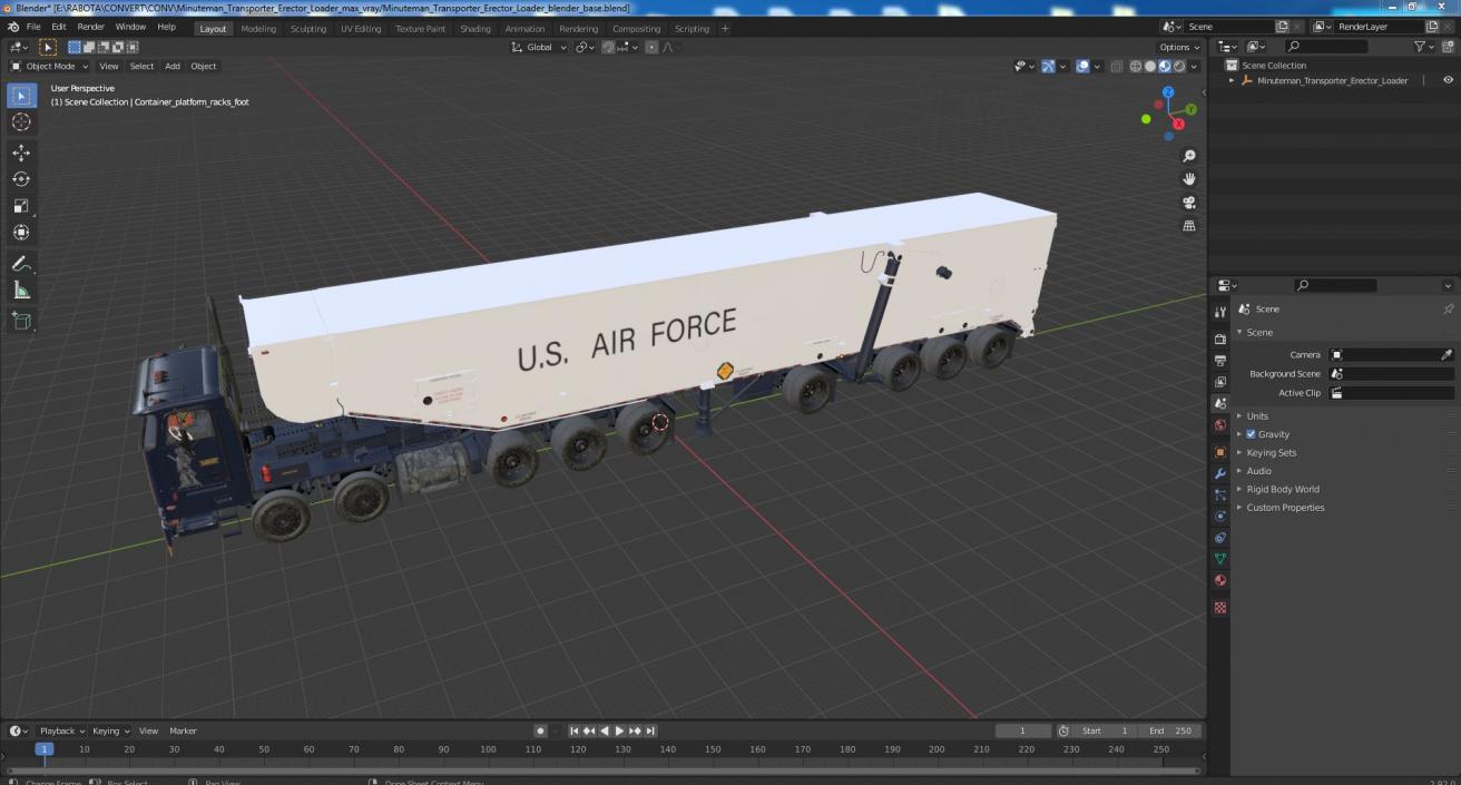 3D Minuteman Transporter Erector Loader