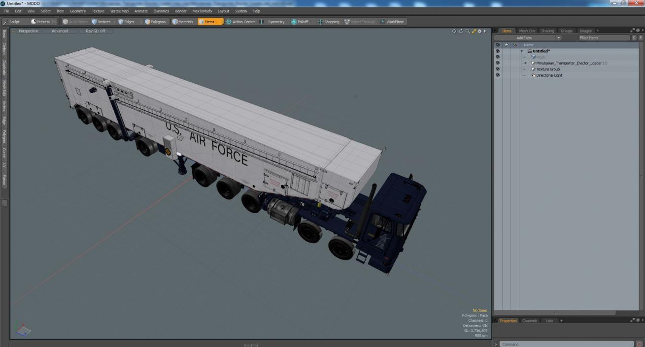 3D Minuteman Transporter Erector Loader