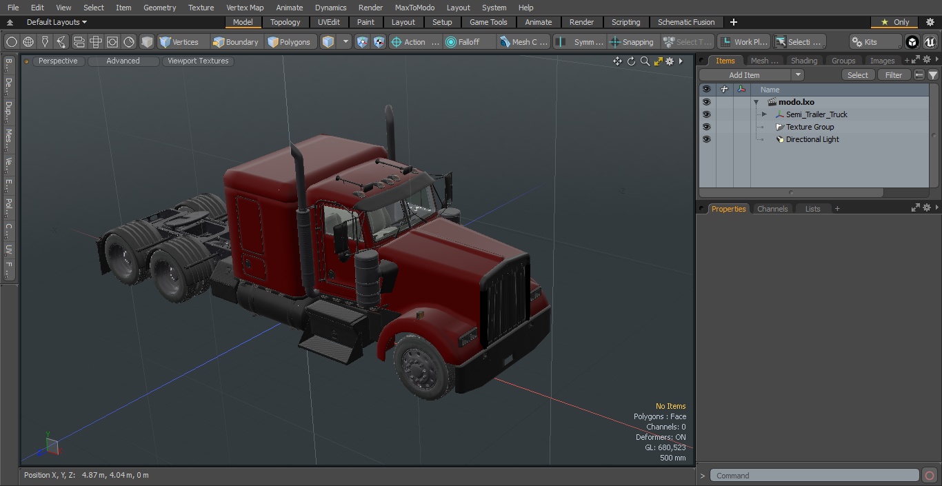 3D model Semi Trailer Truck 2