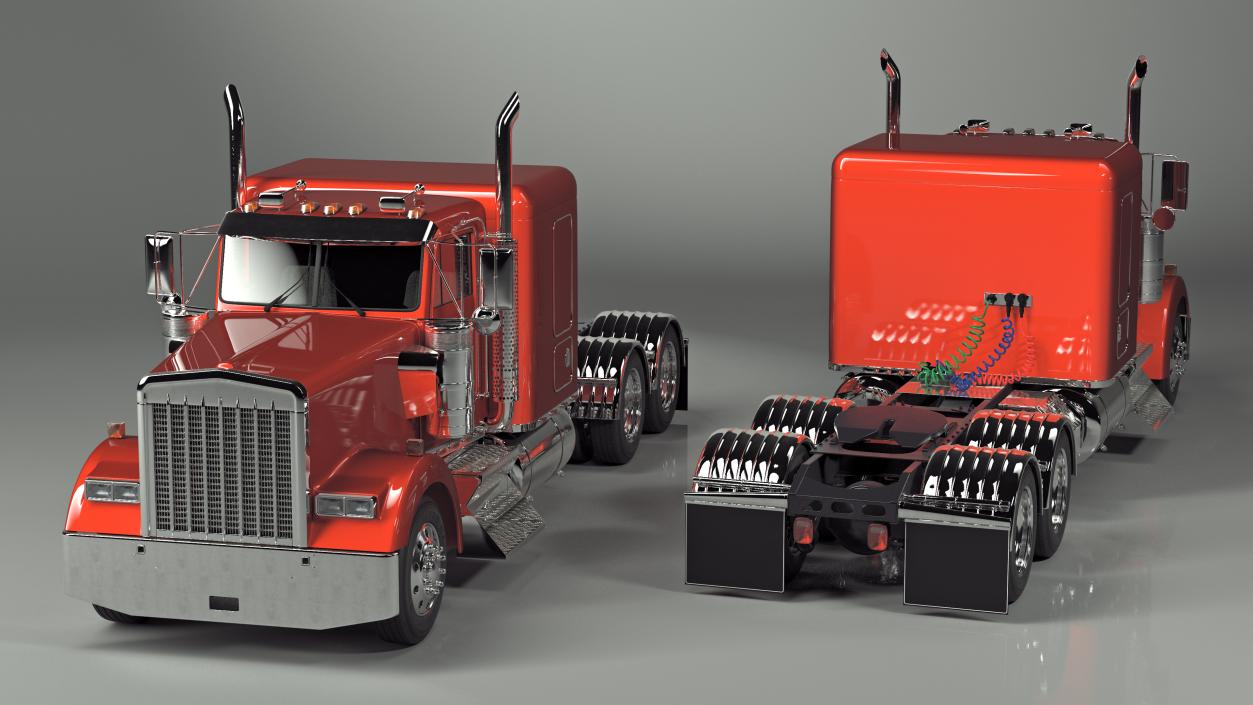 3D model Semi Trailer Truck 2