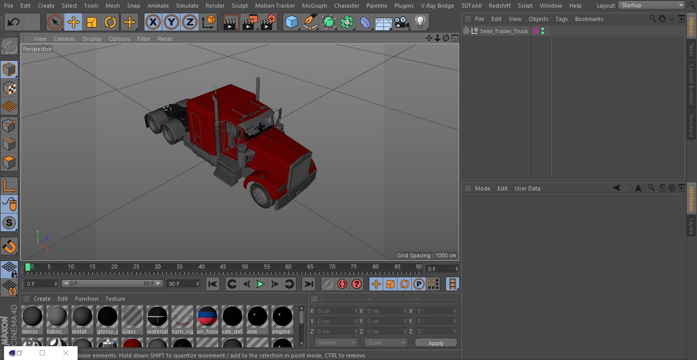 3D model Semi Trailer Truck 2