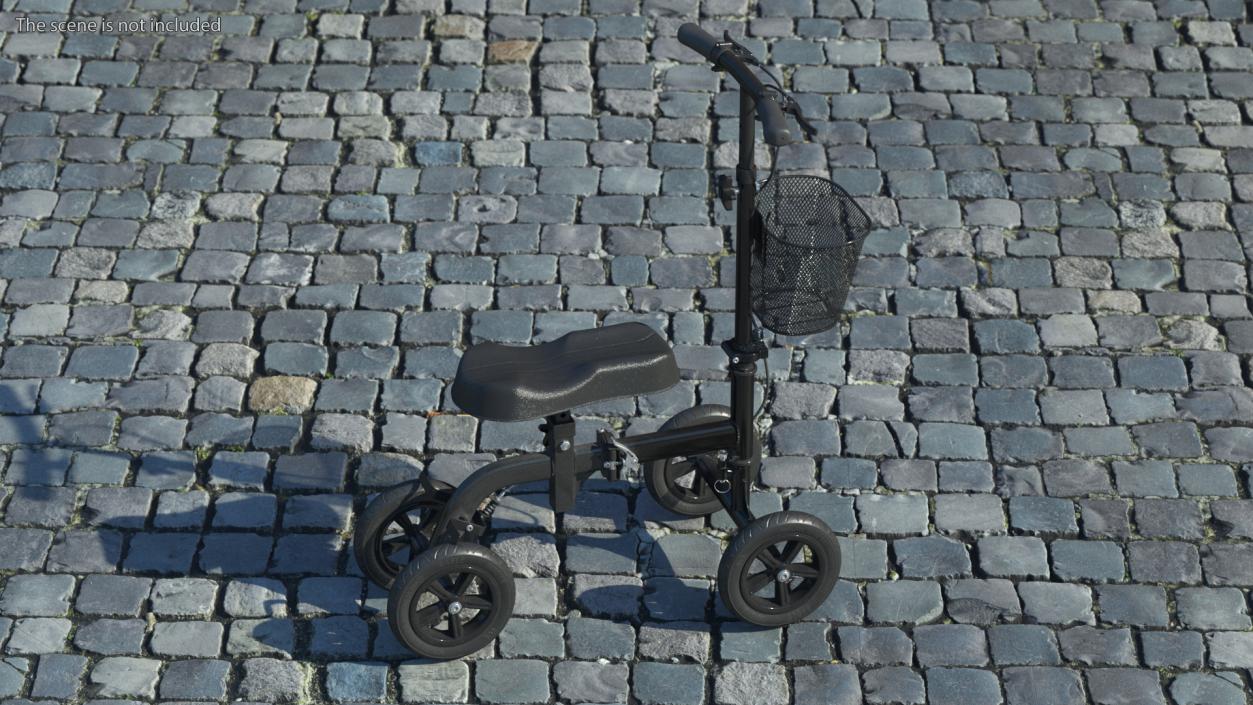 3D model Knee Walker Scooter Black