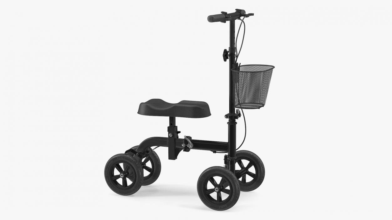 3D model Knee Walker Scooter Black