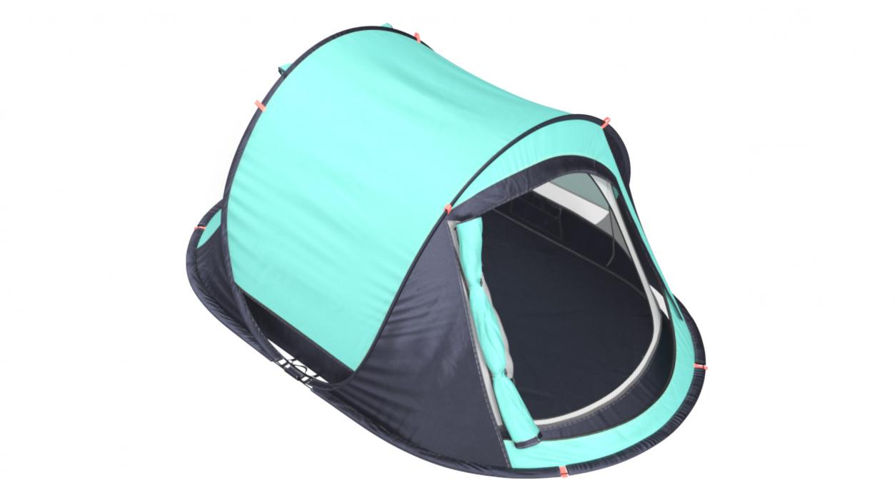 Camping Tent with Door Opened 3D model