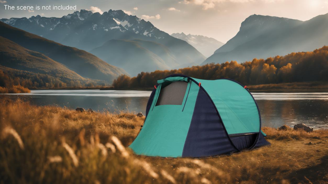 Camping Tent with Door Opened 3D model