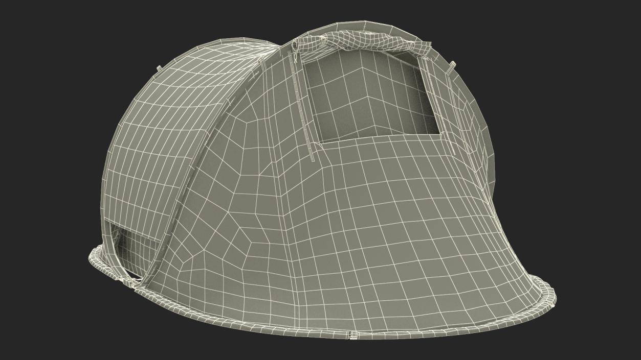 Camping Tent with Door Opened 3D model