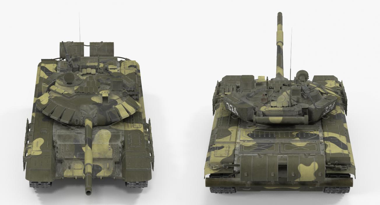 3D model T72 Main Battle Tank Camo