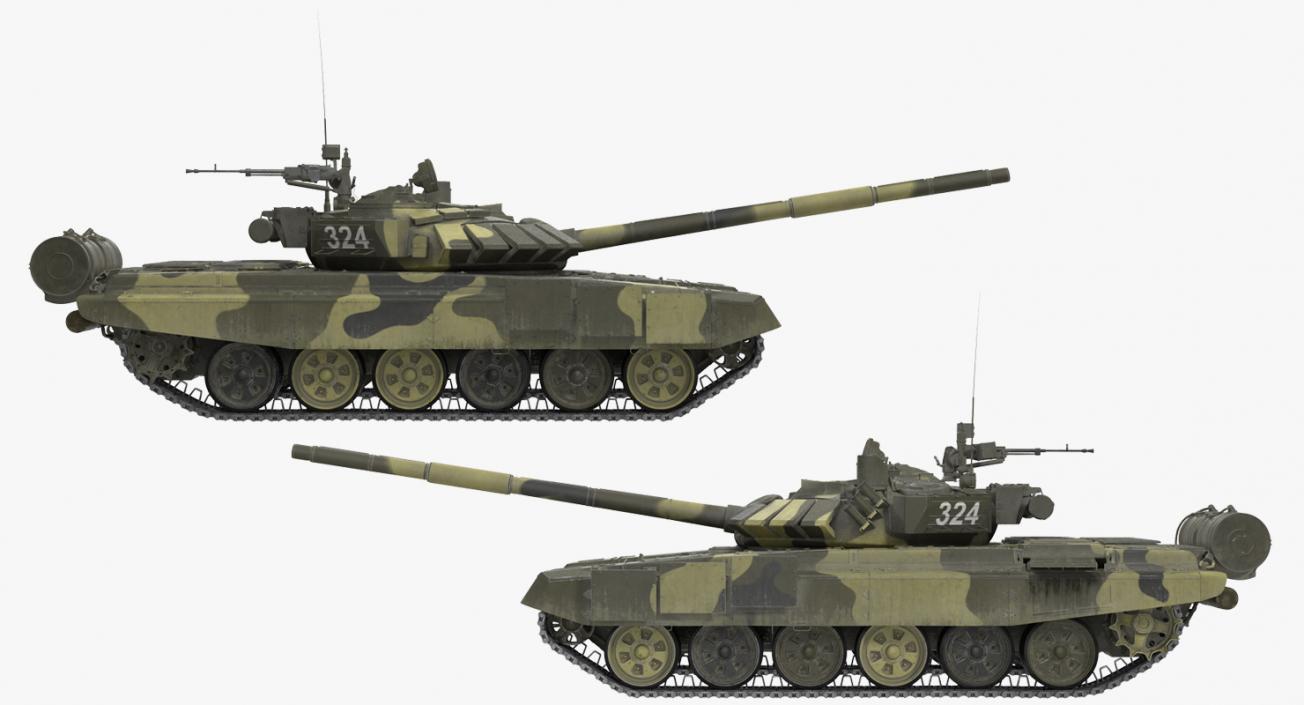 3D model T72 Main Battle Tank Camo