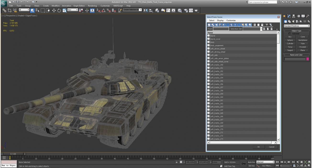 3D model T72 Main Battle Tank Camo