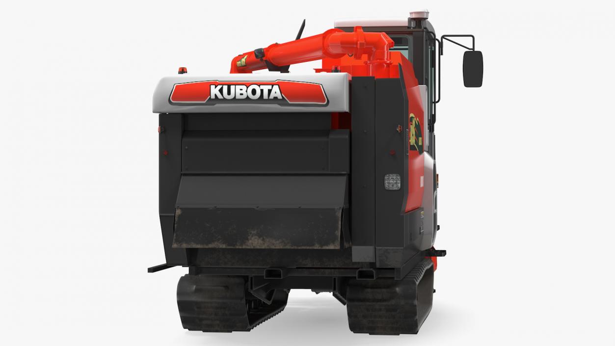 3D Kubota AR96 Rice Combine Harvester Rigged