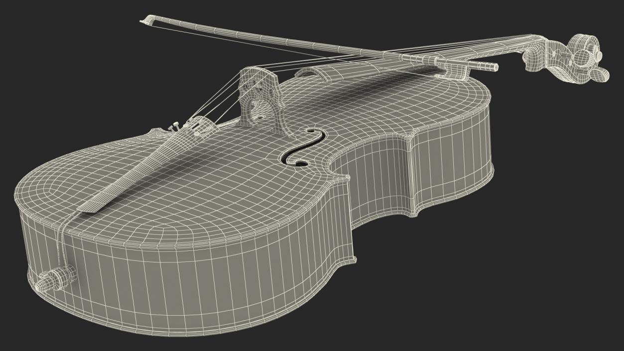 3D model Cello Instrument with Bow