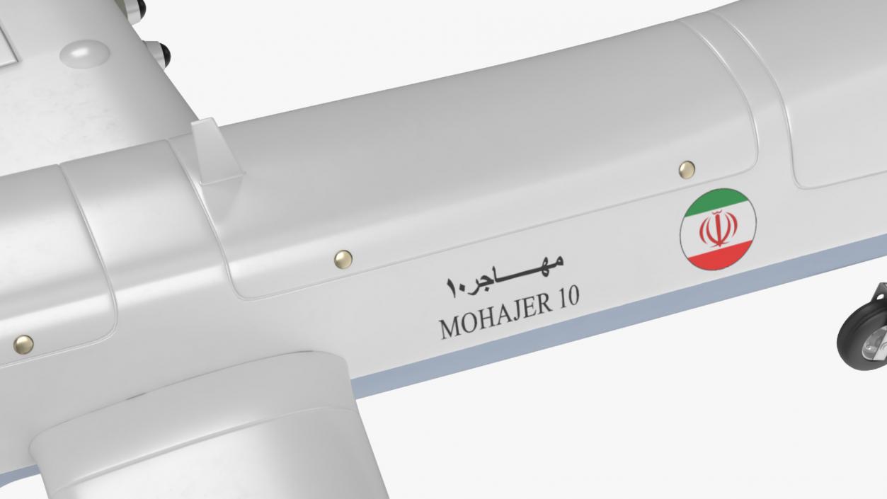 3D Iranian Dron Qods Mohajer 10 Blue model