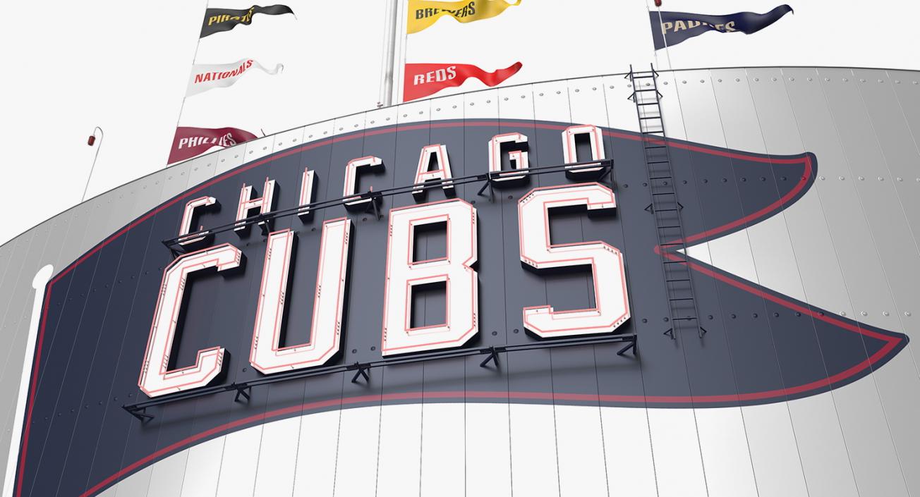 Wrigley Field Scoreboard 3D model