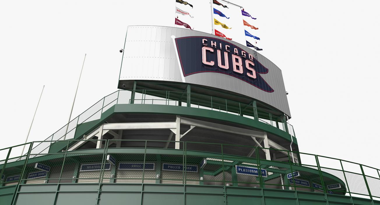 Wrigley Field Scoreboard 3D model