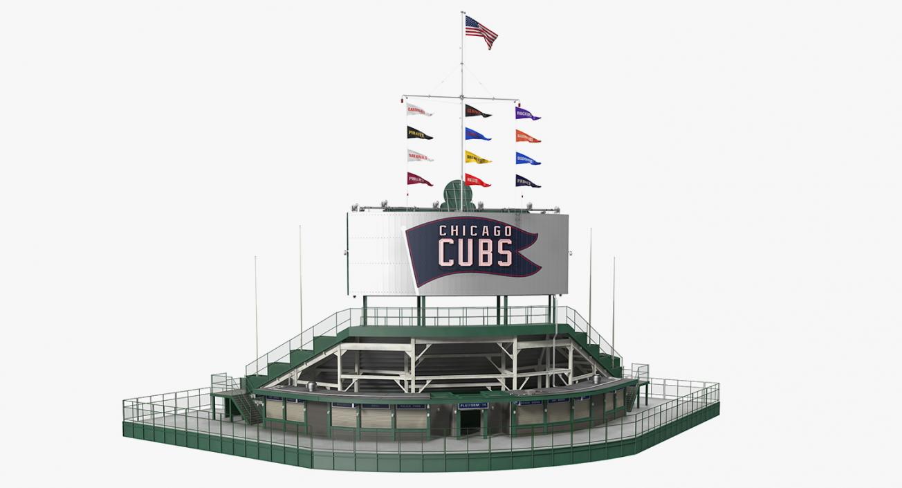 Wrigley Field Scoreboard 3D model