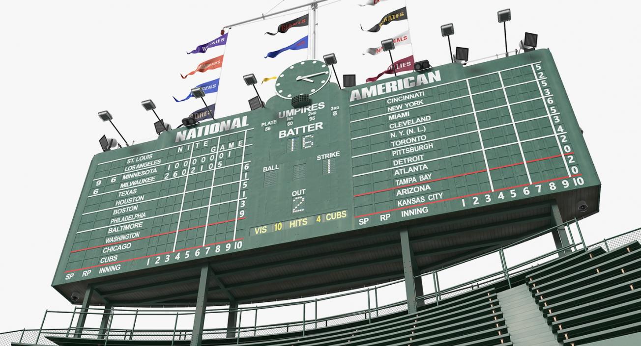 Wrigley Field Scoreboard 3D model